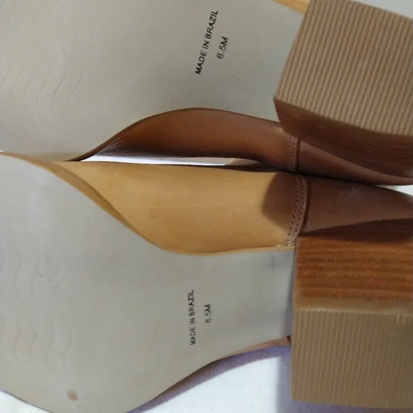 Matisse Tan Elevation Leather Stacked Heel Booties - Picture 7 of 14